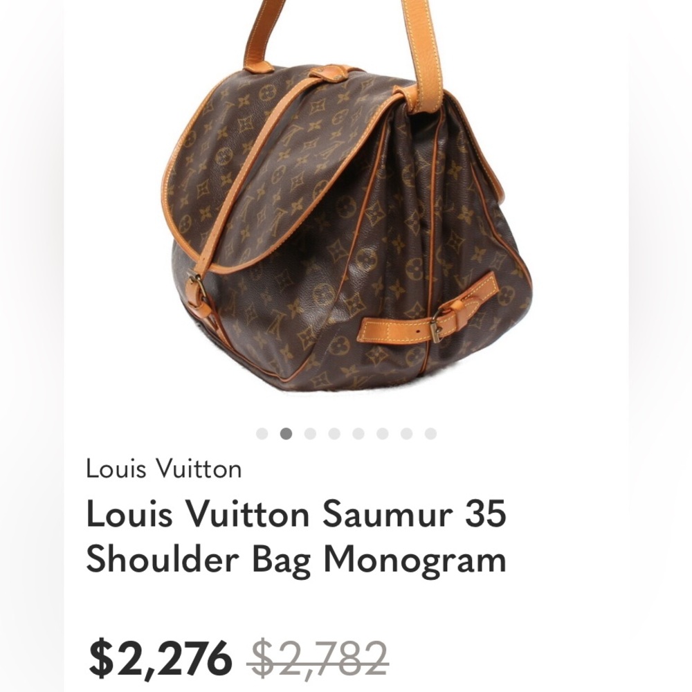LOUIS VUITTON SAUMUR 35 double-sided shoulder bag M42254 8904VI - Picture 13 of 14